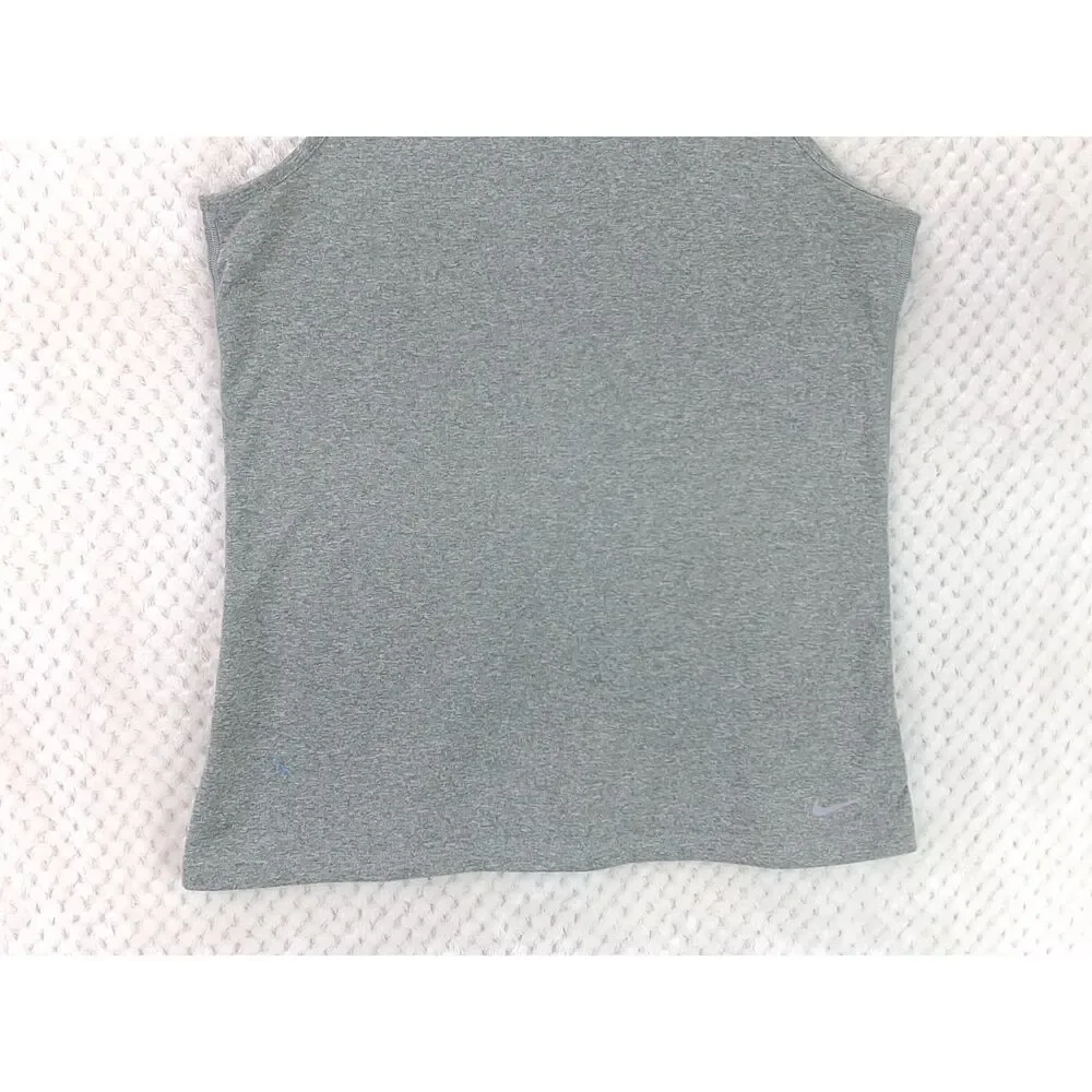 Nike Dri-Fit Slim Fit Women's Large Heather Gray Racerback Tank